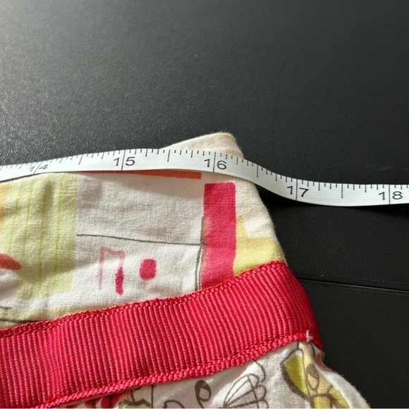 Lemon Grass Studio Skirt Midi Patterned With Hot Pink Ribbon Tie Size 14 - Picture 5 of 6